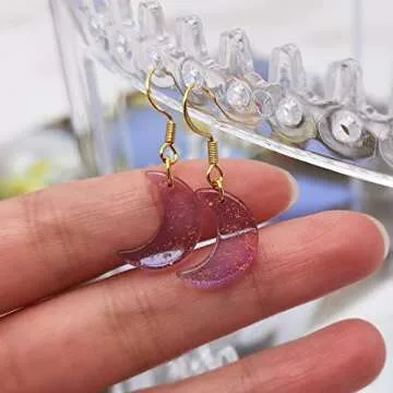 Moon Crescent Crystal Glass Beads for Jewelry Crafting