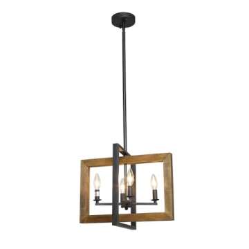 Stylish LOG BARN Farmhouse Chandelier for Home Lighting