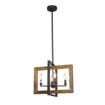 Stylish LOG BARN Farmhouse Chandelier for Home Lighting