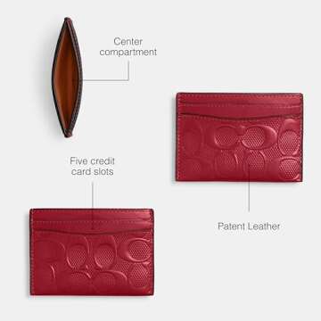 COACH Women's Essential CASE Accessory-Travelers Card Sleeves, B4/Ruby, One Size