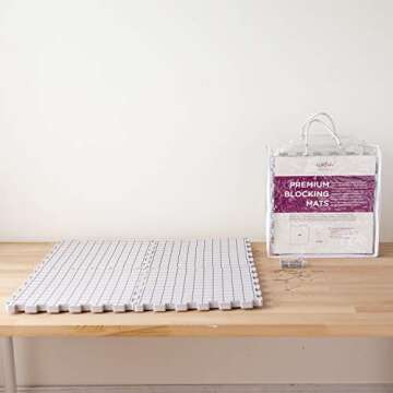 Knit Picks Premium Blocking Mats for Knitting and Crochet - Pack of 9 Extra Thick Mats with Grids an...