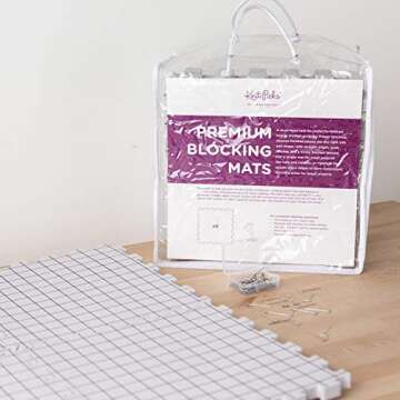 Knit Picks Premium Blocking Mats - 9 Thick Boards & T-Pins