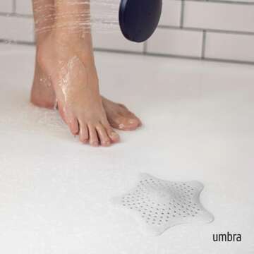 Umbra Starfish Drain Cover/Hair Catcher, White