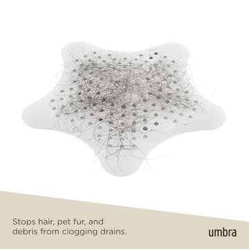 Umbra Starfish Drain Cover/Hair Catcher, White