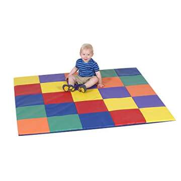 Children's Factory Patchwork Crawly Mat: Fun Cushioned Play Mat for Kids