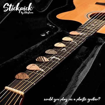 Stickpick Set of 7 Wooden Guitar Picks - Eco-Friendly