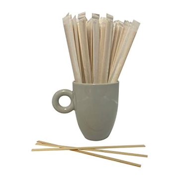 Biodegradable Bamboo Coffee Stir Sticks - 500 Count
