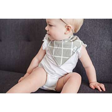 Baby Bandana Drool Bibs for Drooling and Teething 4 Pack Gift Set “Urban Set” by Copper Pearl