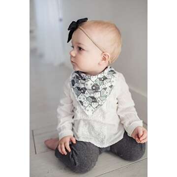 Baby Bandana Drool Bibs for Drooling and Teething 4 Pack Gift Set “Urban Set” by Copper Pearl