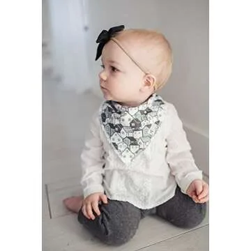Baby Bandana Drool Bibs for Drooling and Teething 4 Pack Gift Set “Urban Set” by Copper Pearl