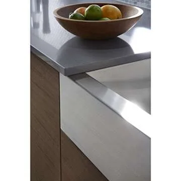 Kohler K-20243-PC-NA Sterling Ludington 34" Under-Mount Single-Bowl Farmhouse Kitchen Sink with Accessories, Apron-Front Basin, Stainless Steel