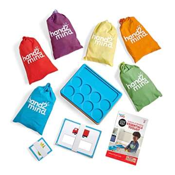 hand2mind Little Minds at Work Science of Reading Essentials Toolkit by Tara West, Decodable Reading Manipulatives, Elkonin Boxes, Letter Sounds, Phonemic Awareness, Preschool Learning (Set of 6)