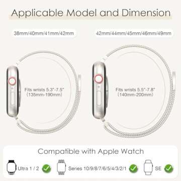 Original Milanese Loop Band for Apple Watch - Adjustable Style