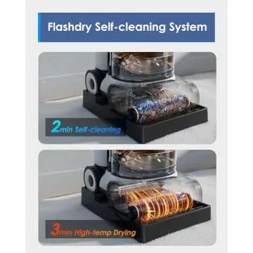 Tineco Carpet ONE Cruiser Smart Carpet Cleaner, Self-Cleaning and FlashDry, Deep Cleaning for Carpet and Upholstery 167℉ PowerDry 130W Powerful Suction SmoothPower Lightweight