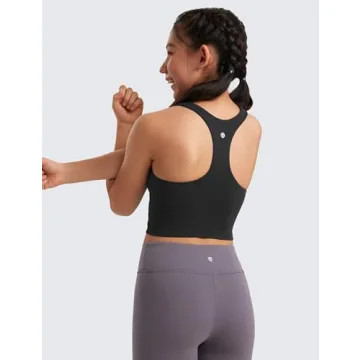 Soft & Stylish CRZ YOGA Butterluxe Girls Crop Tank
