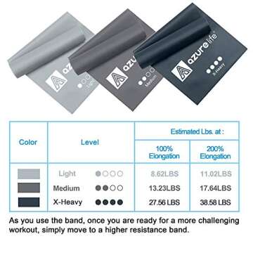 Premium A AZURELIFE Resistance Bands for All Workouts