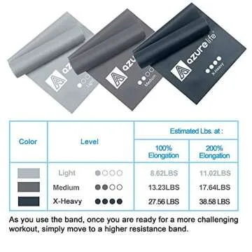 Premium A AZURELIFE Resistance Bands for All Workouts