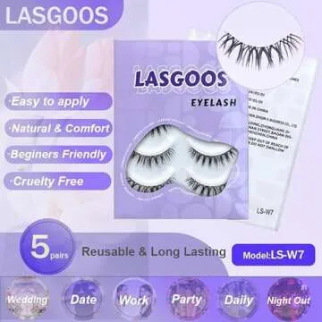 Natural Look Everyday Eyelashes - 5 Comfortable Pairs