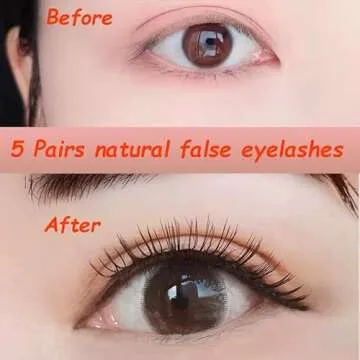 Natural Look Everyday Eyelashes - 5 Comfortable Pairs