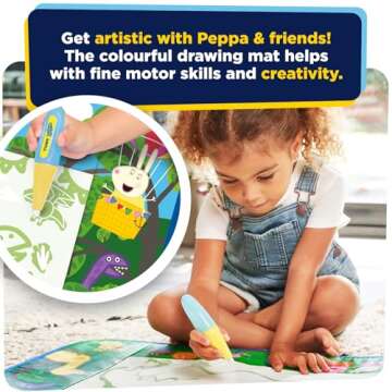 Aquadoodle Peppa Pig and Dinosaurs Water Doodle Mat - Aqua Doodle Pen and Water Play Mat for No Mess...