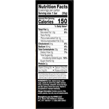 KIND Healthy Grains Bars, Oats & Honey with Toasted Coconut, Non GMO, Gluten Free, 1.2 oz, 5 Count