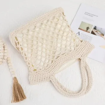 Stylish TENDYCOCO Hand-woven Straw Beach Bag