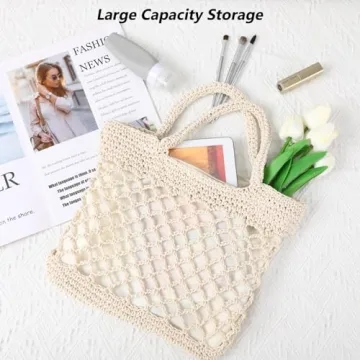 Stylish TENDYCOCO Hand-woven Straw Beach Bag