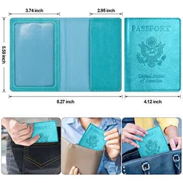 Passport and Vaccine Card Holder Combo for Easy Travel