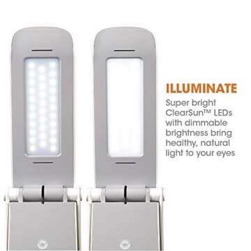 OttLite Dimmable LED Task Lamp - Portable, Adjustable, Desk Light, Great Gift