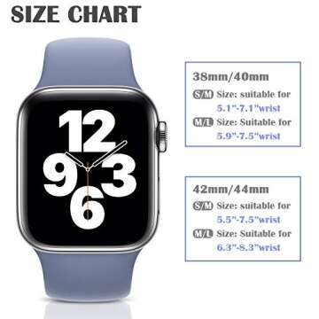 AMSKY 3 Pack Sport Band Compatible with Apple Watch Bands 38mm 40mm 41mm 42mm 44mm 45mm for Women Men, Soft Silicone Replacement Strap Wristbands Compatible with iWatch Series 7 6 5 4 3 2 1 SE