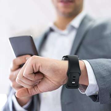 AMSKY 3 Pack Sport Band Compatible with Apple Watch Bands 38mm 40mm 41mm 42mm 44mm 45mm for Women Men, Soft Silicone Replacement Strap Wristbands Compatible with iWatch Series 7 6 5 4 3 2 1 SE