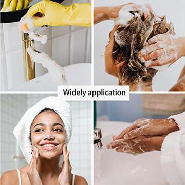 Dming 8 Pcs 1oz 30ml Plastic Foamer Pump Bottle Foam Dispenser Bottles Mini Liquid Foaming Bottles for Refillable Travel Hand Soap Foaming,Shampoo,Castile,Cleaning (Gold+Clear)