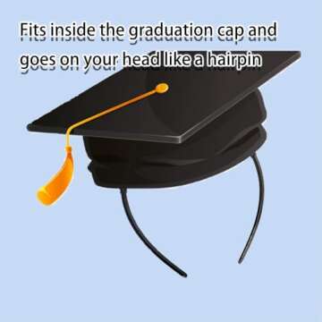 ATMEET Graduation Cap Headband for Secure & Stylish Wear