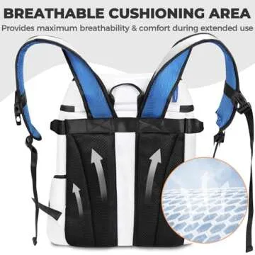 Heytrip Cooler Backpack 36 Cans Insulated Cooler Bag, Keep Freeze for 20 Hours, Waterproof & Leak-Proof Cooler with Multi-Compartments(White)