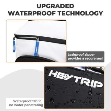 Heytrip Cooler Backpack 36 Cans Insulated Cooler Bag, Keep Freeze for 20 Hours, Waterproof & Leak-Proof Cooler with Multi-Compartments(White)