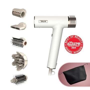 Shark SpeedStyle RapidGloss Finisher and High-Velocity Dryer with IQ Speed Styling and Drying Suite,...