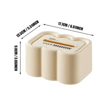Stylish Tissue Box with Wet Wipes Holder for Organizing