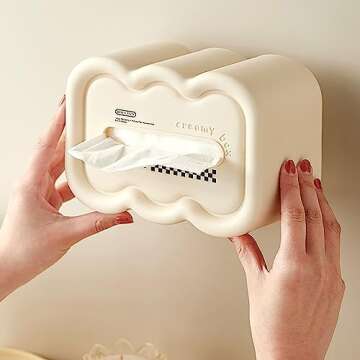 Stylish Tissue Box with Wet Wipes Holder for Organizing