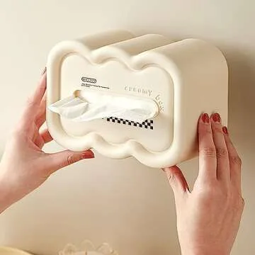 Stylish Tissue Box with Wet Wipes Holder for Organizing