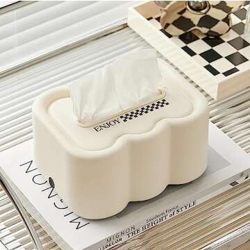 Stylish Tissue Box with Wet Wipes Holder for Organizing