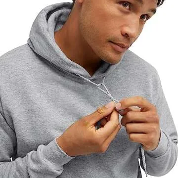 Hanes Men's Pullover EcoSmart Hooded Sweatshirt, Light Steel, X-Large