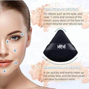 MEM Triangle Powder Puff for Perfect Makeup Application