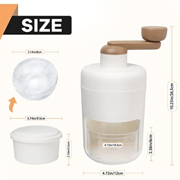 FILTA Portable Ice Crusher BPA Free Hand-Crank Shaved Ice Machine