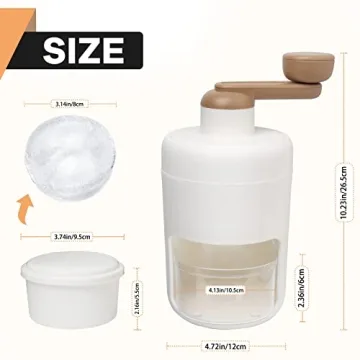 FILTA Portable Ice Crusher BPA Free Hand-Crank Shaved Ice Machine