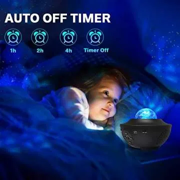Star Projector, Galaxy Projector with Remote Control, Eicaus 3 in 1 Night Light Projector with LED Nebula Cloud/Moving Ocean Wave for Kid Baby, Built-in Music Speaker(Black)