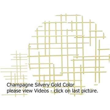 Bellaa 27079 Metal Wall Art Cross Geometric Abstract Modern Contemporary 3D Hanging Wrought Iron Minimalist Sculpture Living Room Outdoor Boho Farmhouse Home Decor Champagne Light Gold Large