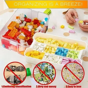 Kids Toy Storage Box for Lego Organizers and Playtime