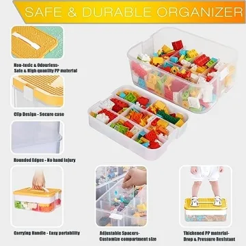 Kids Toy Storage Box for Lego Organizers and Playtime