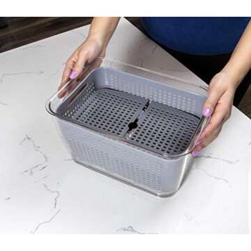 Kitchen Spaces Colander Bin for Fresh Fruits and Vegetables