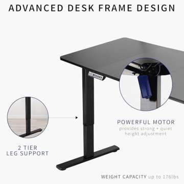 VIVO Electric 71 x 30 inch Standing Desk Workstation, Memory Controller Height Adjustment, 1B Series, White Top White Frame, DESK-KIT-1W7W